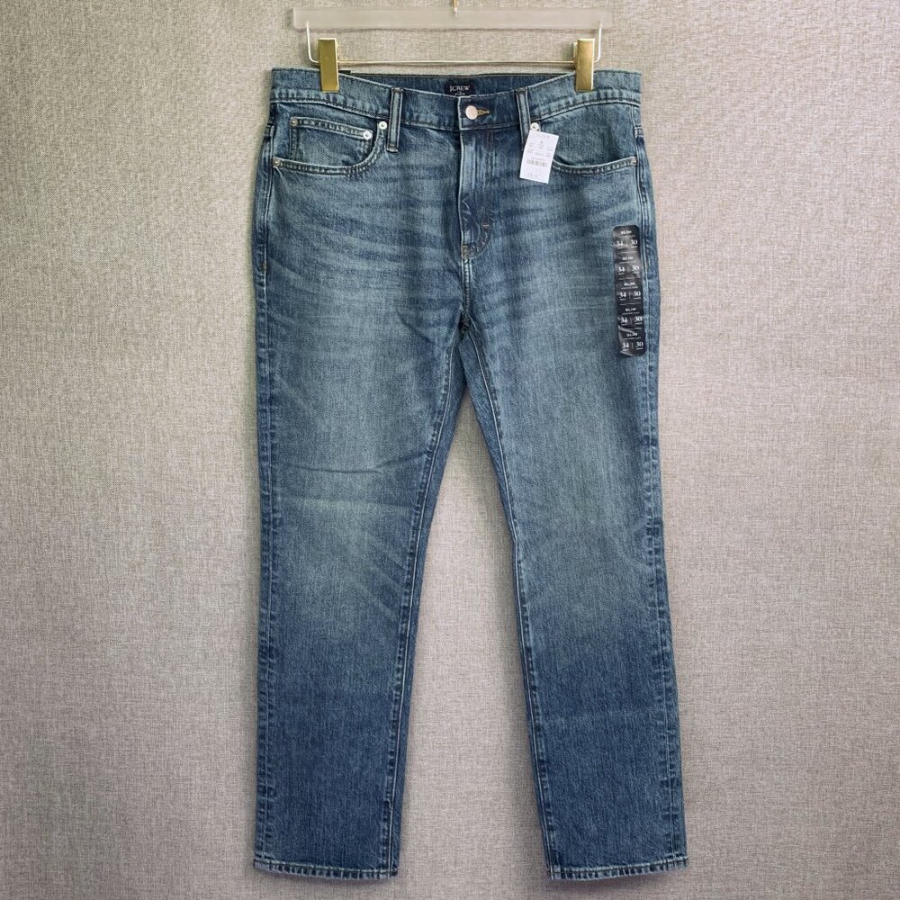 J Crew Slim Flex Fit Vintage Jeans Montauk Blue Wash 34W x30 L NWT's